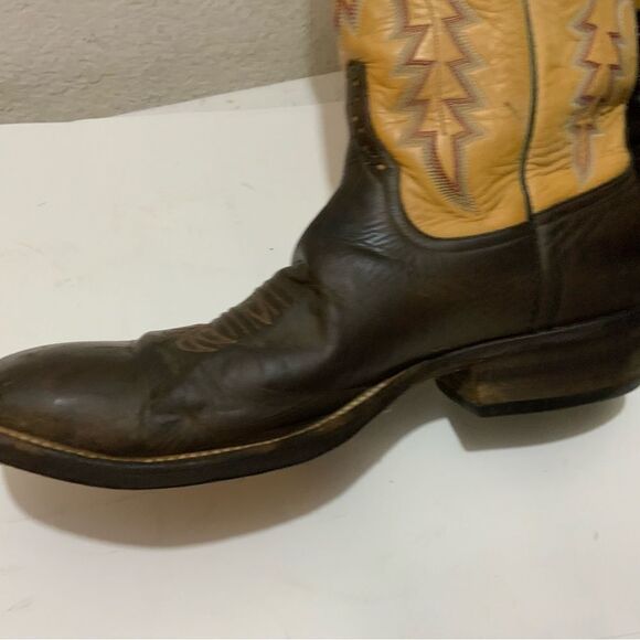 Rio of Mercedes Cowboy western Boots brown tan size 10B - Picture 5 of 15